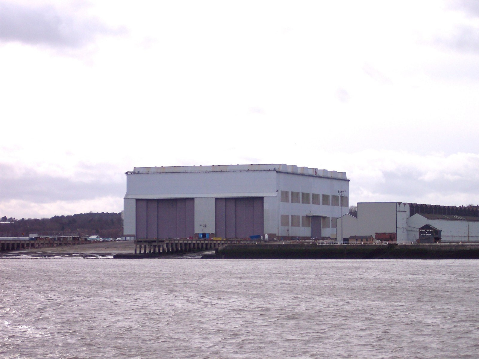 Cammell Laird shipyard on the Mersey at Birkenhead